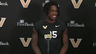 Vanderbilt Football  Martel Hight Postgame Interview vs Alcorn State [upl. by Yrtnahc]