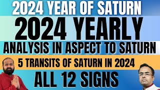 Saturn 2024 yearly Horoscope amp transits in 2024 of Saturn  2024 Vedic yearly Horoscope saturn2024 [upl. by Adnorrahs]