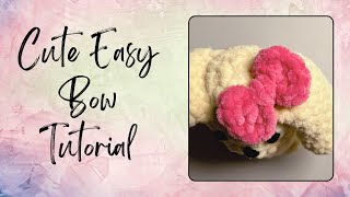 How to Crochet a Cute Bow [upl. by Blank]