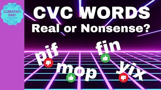 Interactive CVC Word Practice Real or Nonsense Words 1 [upl. by Nomelihp]