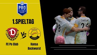 1Spieltag  EA FC Clubs  Pro Club  FC Po Club vs Hansa Bockwurst [upl. by Aniretak249]