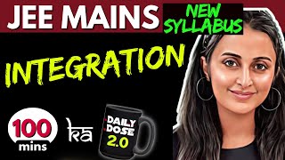 JEE MAINS 2025 𝒏𝒆𝒘 𝒔𝒚𝒍𝒍𝒂𝒃𝒖𝒔  INTEGRATION ONE SHOT  FULL THEORY  PYQ’s  Tricks  NEHA [upl. by Ahsille387]