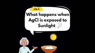 What happens when AgCl is exposed to sunlight   Class 10th  pursoraclasses [upl. by Mihalco]