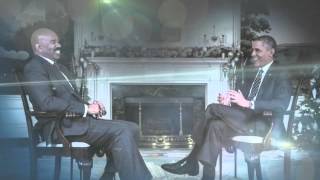 Steve Harvey sits down with President Barack Obama [upl. by Auqenahs844]