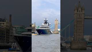 Biggest Superyacht to visit London KISMET 🛥️ luxuryyachts superyachts towerbridge [upl. by Nnylesor26]