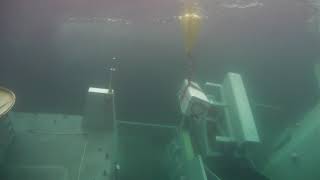 Removal of Naval Strike Missile NSM launch canisters from the wreck of the frigate Helge Ingstad [upl. by Holli]