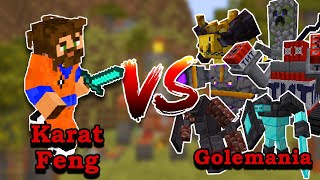 ME VS Golemania  Player VS Minecraft Mob battle [upl. by Elda312]