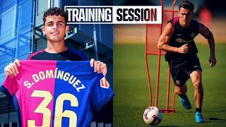 GAVIs IMPRESSIVE PROGRESS amp SERGI DOMÍNGUEZs thoughts on his DEBUT  FC Barcelona training 🔵🔴 [upl. by Goodrich248]