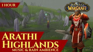 Arathi Highlands Music amp Rain Ambience 1 hour 4K World of Warcraft Vanilla [upl. by Pail]