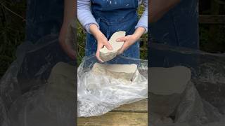 Rehydrating a big block of dry pottery clay [upl. by Nyrraf285]