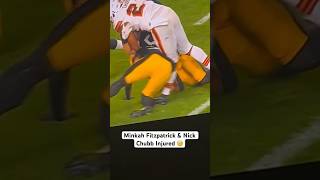 Minkah Fitzpatrick amp Nick Chubb Injured 🤕… steelers browns [upl. by Shererd45]