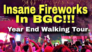 HD BGC Insane New Years Countdown  Fireworks Display 2024  Year End Walking Tour [upl. by Yenaiv]