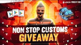 FREE FIRE LIVE CUSTOM ROOM GIVEAWAY  FF LIVE GUILD TEST  FF LIVE TEAM CODE GIVEAWAY [upl. by Jeff936]