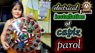 Electrical installation of capiz parol parol making capiz parol joven buca lazada products [upl. by Quackenbush]