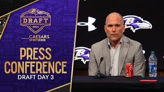 Eric DeCosta John Harbaugh Recap Day 3 of 2024 NFL Draft  Baltimore Ravens [upl. by Crim]