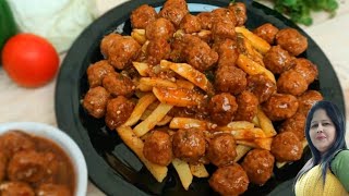 Finger fries and Veg manchurian gravy recipe  French fries  Veg Manchurian recipe [upl. by Suitangi]