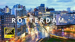 Rotterdam Netherlands 🇳🇱 in 4K ULTRA HD 60FPS Video by Drone [upl. by Qerat]