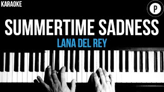 Lana Del Rey  Summertime Sadness Karaoke SLOWER Acoustic Piano Instrumental Cover Lyrics [upl. by Ereveneug540]