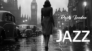 Morning Swing Jazz on Rainy London Streets 🌧️ Classic 1930s Vibes for a Cozy Vintage London Start [upl. by Iblehs]