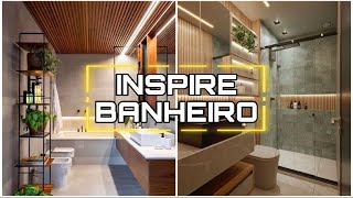 INSPIRAÇÕES DE BANHEIRO  IDEIAS DE BANHEIROS DECORADOS COM REVESTIMENTOS LINDOS [upl. by Alokin]