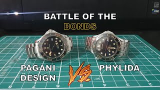 Battle Of The Bonds  Pagani Design Vs Phylida 007 Seamaster Homage [upl. by Yerffeg869]