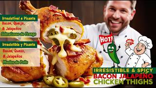 🔥 Bacon amp Jalapeno amp Chicken Thighs 🌶️🍗 Stuffed Recipe Jalapenos Cheese Bacon and Mayonnaise [upl. by Aileek]