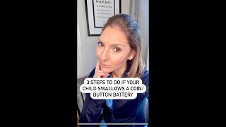 3 Steps to do if your child swallows a button  coin battery [upl. by Grew277]