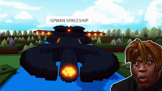 Roblox Build a Boat Funny Moments SPACESHIP [upl. by Tillinger]