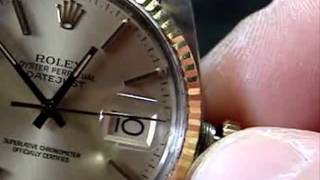 How to Wind and Set a Mens Rolex Datejust Quickset Watch [upl. by Aliehs199]