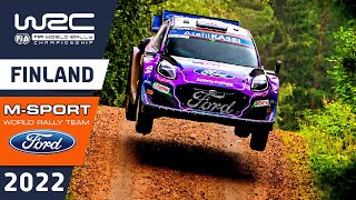 MSport Ford Day 3 Highlights  WRC Secto Rally Finland 2022 [upl. by Airehtfele]