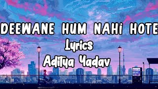 Deewana hum nahi hote  lyrics [upl. by Wendie780]