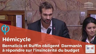 Ugo Bernalicis et François Ruffin obligent G Darmanin à répondre sur linsincérité du budget 2018 [upl. by Alleras741]