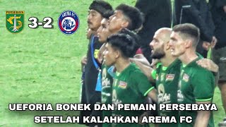 Detik  Detik Kemenangan Persebaya vs Arema FC 32 di Stadion GBT  Gemuruh Ueforia Seluruh Bonek [upl. by Yauqram319]