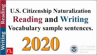 Reading and Writing Vocabulary for the Naturalization Test 2020 [upl. by Susannah445]