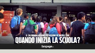 Quando inizia la scuola Ecco il calendario con le date e le festività Regione per Regione [upl. by Nivaj731]