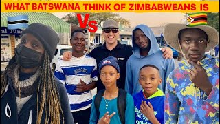 Asking Random people in Botswana about Zimbabwe streetinterviews Batswanapeople 🇧🇼vs🇿🇼 [upl. by Oivat400]