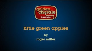 roger miller  little green apples karaoke [upl. by Einhorn]