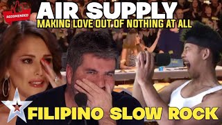 Golden Buzzer  Filipino Slow Rock Makes The Judges Cry With Song Making Love Out of Nothing at All [upl. by Gio861]