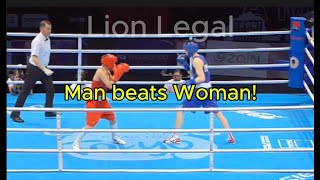 Lin Yuting male BEATS female Esra Yildiz Kahraman of Turkey to REACH BOXING FINALS [upl. by Jacobson]