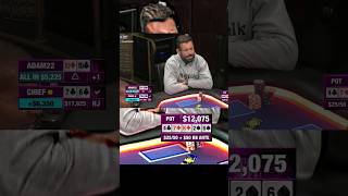 Rough Hand For Adam22 ♤ livepoker Poker Holdem TexasHoldem [upl. by Eylatan]