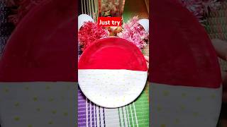 Diy plate art how to art on a plate plate shortvideo viralshort art easyart viralshorts [upl. by Leighland]