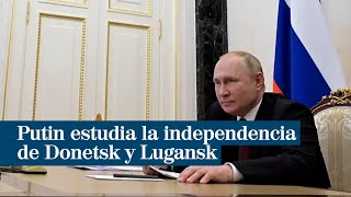 Putin estudiará la independencia de las repúblicas del este de Ucrania Donetsk y Lugansk [upl. by Kosse]