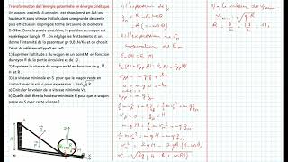 Transformation de lénergie potentielle en énergie cinétique [upl. by Ertnod]