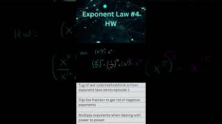 HW Dealing with exponential expressions raised to an exponent exponents exponentsandpowers [upl. by Anicul]