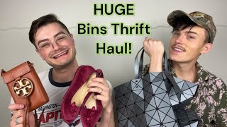 HUGE Thrift Haul of Y2K Designer and Vintage Finds Ryan Bins Haul [upl. by Aynodal]