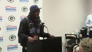 Malik Willis postgame press conference after the Green Bay Packers defeat the Jacksonville Jaguars [upl. by Alinoel]