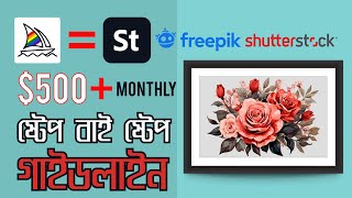 Earn Money Using Midjourney AI Freepik Adobe Stock Shutterstock 500 Monthly Full Guideline [upl. by Magdalene288]