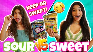 SOUR VS SWEET CANDY CHALLENGE🍭🍬 [upl. by Ainad]