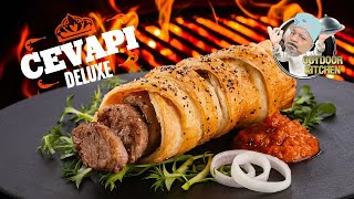 Cevapcici Rezept Deluxe Original Cevapcici umhüllt von knusprigem Blätterteig [upl. by Ellehcim]