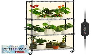 VEVOR Plant Stand with Grow Lights 4 Tiers 45W 498quot Tall Plant Review [upl. by Suoirad203]